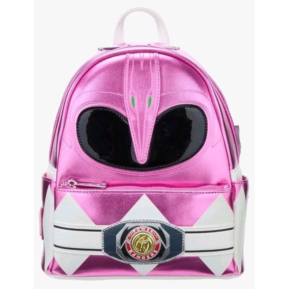 NEW Loungefly Mighty Morphin Power Rangers PINK RANGER METALLIC Backpack